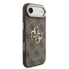 Guess PU Leather 4G Metal Logo Gold Frame dėklas skirtas Apple iPhone Air rudos spalvos