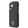 Guess PU Leather 4G Triangle Logo Gold Frame MagSafe dėklas skirtas Apple iPhone 17 juodos spalvos