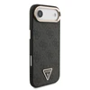 Guess PU Leather 4G Triangle Logo Gold Frame MagSafe dėklas skirtas Apple iPhone 17 Air juodos spalvos