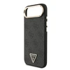 Guess PU Leather 4G Triangle Logo Gold Frame MagSafe dėklas skirtas Apple iPhone 17 Air juodos spalvos