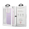 Dėklas Guess GUHCP13LPSASBPU iPhone 13 Pro / 13 6,1" purpurowy/violetinė Saffiano Hot Stamp & Metal Logo