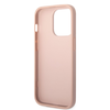 Guess dėklas, skirtas iPhone 14 Pro Max 6,7 GUHCP14XPSASBPI rožinės spalvos PU odinis dėklas, skirtas Saffiano with Metal Logo Hot Stamp Stripes