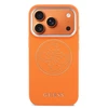 Guess PU Perskirtasated 4G dėklas skirtas Apple iPhone 17 Pro oranžinės spalvos