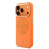 Guess PU Perskirtasated 4G dėklas skirtas Apple iPhone 17 Pro oranžinės spalvos