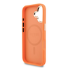 Guess PU Perskirtasated 4G dėklas skirtas Apple iPhone 17 oranžinės spalvos