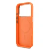 Guess PU Perskirtasated 4G dėklas skirtas Apple iPhone 17 Pro Max oranžinės spalvos