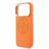 Guess PU Perskirtasated 4G dėklas skirtas Apple iPhone 17 Pro oranžinės spalvos