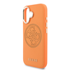 Guess PU Perskirtasated 4G dėklas skirtas Apple iPhone 17 oranžinės spalvos