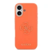 Guess PU Resin Logo dėklas skirtas Apple iPhone 17 Oranžinis