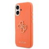 Guess PU Resin Logo dėklas skirtas Apple iPhone 17 Oranžinis