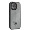 Guess GUHCP13LPSATLG iPhone 13 Pro / 13 6,1 colio sidabrinis kietas dėklas SaffianoTriangle logotipas