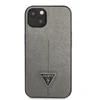 Dėklas GUESS GUHCP13SPSATLG IPHONE 13 MINI 5.4 "Sidabrinis/Sidabrinis HARDCASE SAFFIANOTRIANGLE LOGO