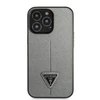 Guess GUHCP13LPSATLG iPhone 13 Pro / 13 6,1 colio sidabrinis kietas dėklas SaffianoTriangle logotipas