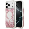 Dėklas Guess Resin Bottom Glitter MagSafe skirtas Apple iPhone 17 Pro rožinės spalvos