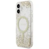 Original dėklas GUESS Resin Bottom Glitter MagSafe skirtas Apple iPhone 17 aukso spalvos