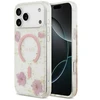 Dėklas Guess Resin Flowers Glitter MagSafe do iPhone 18 Pro / 17 Pro rožinė