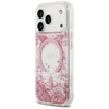 Dėklas Guess Resin Bottom Glitter MagSafe skirtas Apple iPhone 17 Pro rožinės spalvos
