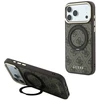 Guess Ring Stand 360 4G Classic Logo MagSafe dėklas, skirtas iPhone 18 Pro / 17 Pro, rudas