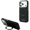 Guess žiedinis stovas 360 grūdintas Classic Logo MagSafe dėklas iPhone 18 Pro Max / 17 Pro Max - Juodas