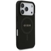 Guess Saffiano Classic Logo MagSafe dėklas skirtas Apple iPhone 17 Pro juodos spalvos