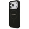 Guess Saffiano Classic Logo MagSafe dėklas skirtas Apple iPhone 17 Pro juodos spalvos