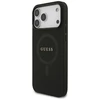 Guess Saffiano Classic Logo MagSafe dėklas skirtas Apple iPhone 17 Pro Max juodos spalvos