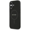 Guess Saffiano Classic Logo MagSafe dėklas skirtas Apple iPhone 17 juodos spalvos