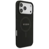 Guess Saffiano Classic Logo MagSafe dėklas skirtas Apple iPhone 17 Pro Max juodos spalvos