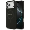 Guess Saffiano Classic Logo MagSafe dėklas skirtas Apple iPhone 17 Pro Max juodos spalvos