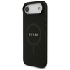 Guess Saffiano Classic Logo MagSafe dėklas skirtas Apple iPhone Air juodos spalvos
