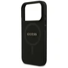 Guess Saffiano Classic Logo MagSafe dėklas Apple iPhone 17 Pro juodos spalvos