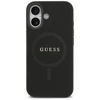 Guess Saffiano Classic Logo MagSafe dėklas skirtas Apple iPhone 17 juodos spalvos
