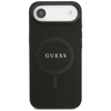 Guess Saffiano Classic Logo MagSafe dėklas skirtas Apple iPhone Air juodos spalvos