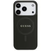 Guess Saffiano Classic Logo MagSafe dėklas skirtas Apple iPhone 17 Pro juodos spalvos