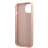 Apple iPhone 13 Mini Guess dėklas Saffianotriangle Logo Cardslot (GUHCP13SPSATPP) rožinės spalvos