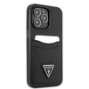 Dėklas Guess GUHCP13LPSATPK iPhone 13 Pro / 13 6,1" juoda/juodas hardcase SaffianoTriangle Logo Cardslot