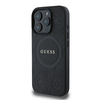 Guess Saffiano Peony Classic Logo MagSafe - dėklas skirtas Apple iPhone 16 Pro juodas