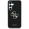 Original dėklas GUESS Silicone Big 4G Logo Bottom Script skirtas Samsung Galaxy S25 Ultra juodos spalvos