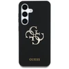 Dėklas Guess Silicone Big 4G Logo Bottom Script Samsung Galaxy S25 juodos spalvos