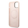 Dėklas GUESS GUHMP14MSBPLP IPHONE 14 PLUS / 15 PLUS 6.7 "Rožinis / Rožinis HARD CASE SILICONE PLATE MAGSAFE LOGO