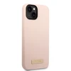 Dėklas GUESS GUHMP14MSBPLP IPHONE 14 PLUS / 15 PLUS 6.7 "Rožinis / Rožinis HARD CASE SILICONE PLATE MAGSAFE LOGO
