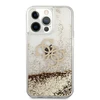 Apple iPhone 13 Pro Max Guess Hardcase 4G Big Liquid Glitter (GUHCP13XLG4GGO) telefono dėklas aukso spalvos