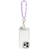 Dėklas Guess universalus riešo dirželis su kristalais 4G Charm violetinis