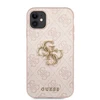 Dėklas GUHCN614GMGPI Guess PU 4G Metal Logo Case for iPhone 11 Rožinė