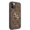 Guess "GUHCP12M4GMGBR PU 4G metalinis logotipo dėklas iPhone 12/12 Pro" rudas