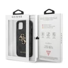 Dėklas Guess Apple iPhone 12/12 PU 4G Metal Logo Case Pilkas