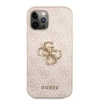 Dėklas GUHCP12M4GMGPI Guess PU 4G Metal Logo Case for iPhone 12 12 Pro Rožinė