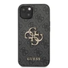 Guess Case GUHCP13M4GMGGR Apple iPhone 13 pilkas / pilkas kietas dėklas 4G didelis metalinis logotipas