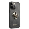 Dėklas Guess Apple iPhone 13 Pro Max Metal Logo Case Pilkas