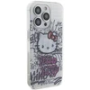Apple iPhone 13 Pro Max Hello Kitty dėklas IML Kitty On Bricks Graffiti (HKHCP13XHDGPHT) baltos spalvos